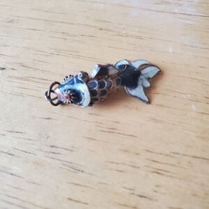 Vintage Chinese Cloisonne Enamel Fish Pendant